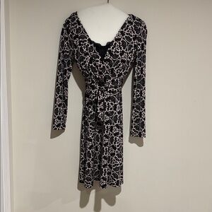 Adrianna Papell Black and blush  Floral Dress